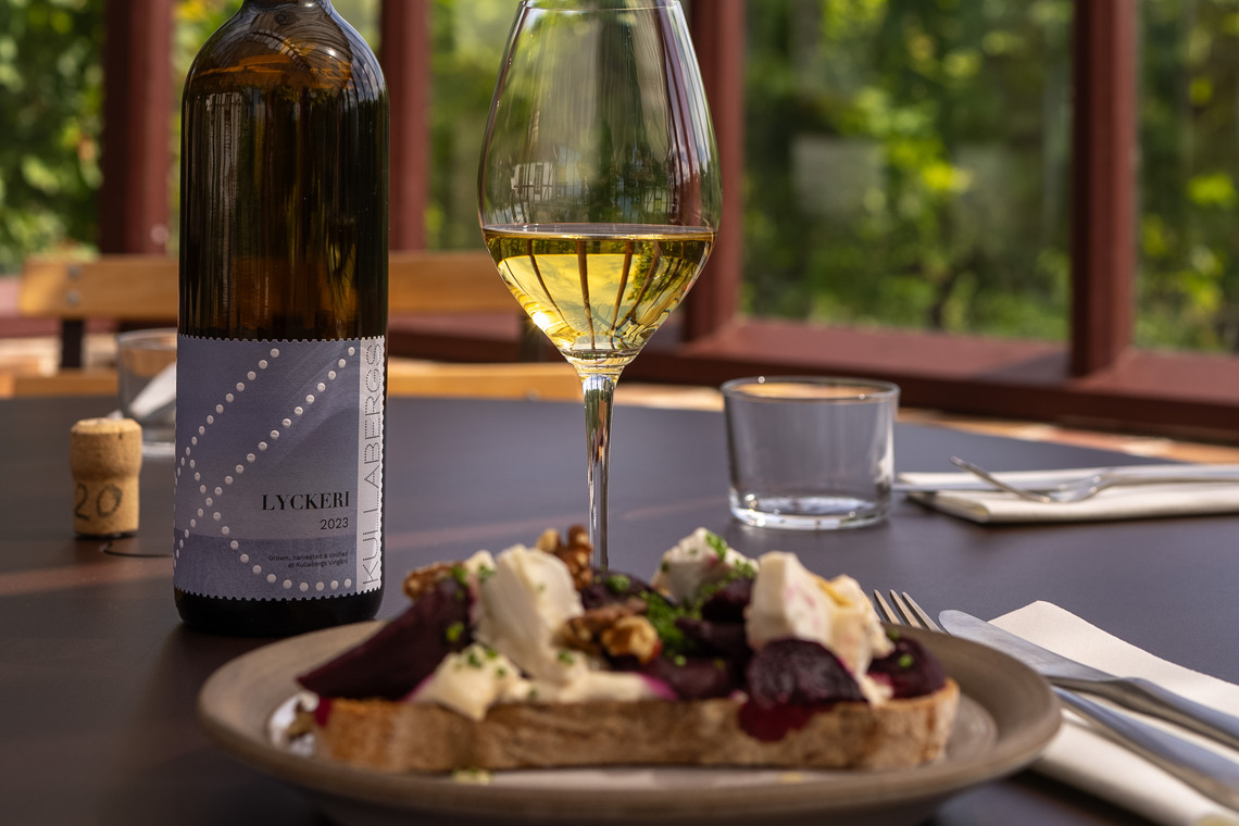 Måltid och vin på Kullabergs Vingård